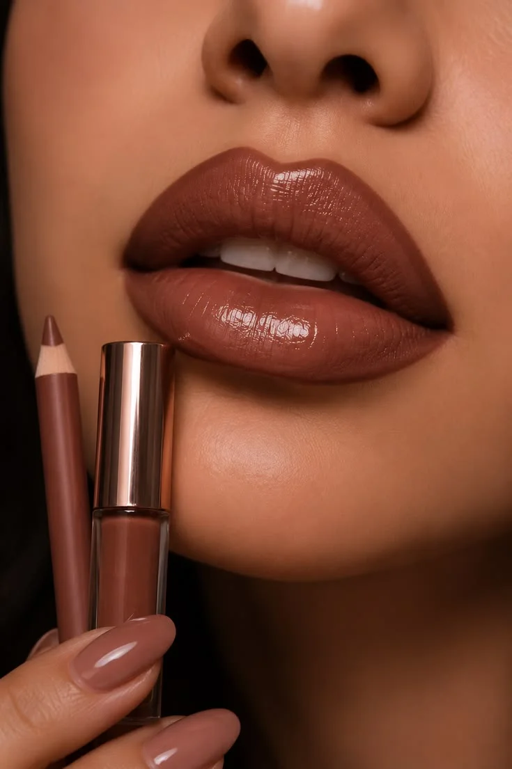 رژلب گوشتی - خط لب گوشتی