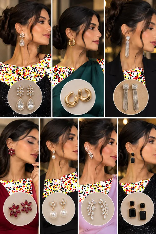 گوشواره با یقه لباس