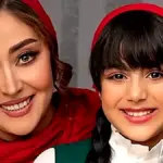 آرزو افشار بازیگر در کنار دخترش پارمیدا در شیرخوارگاه