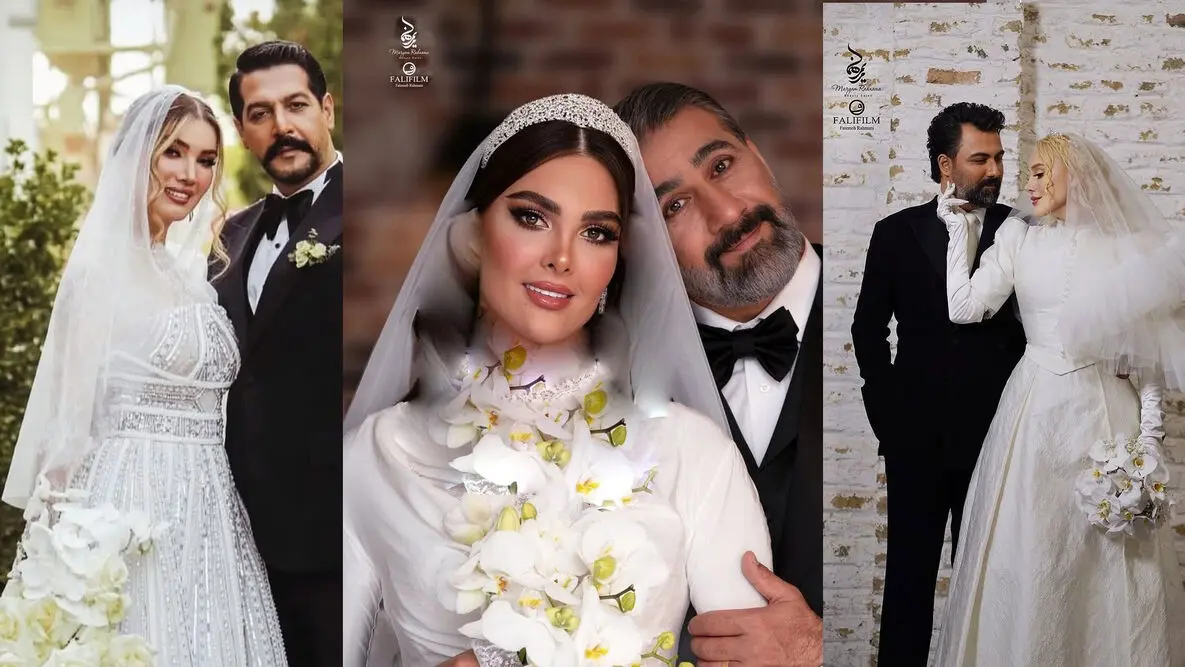 ژست‌های عاشقانه و منحصر به فرد عروسی سه زوج ستاره‌ سینما ؛ از متین ستوده تا آرام جعفری